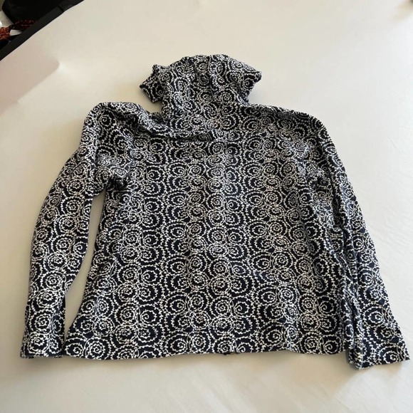 Liz Claiborne Blue white round print zip up hooded jacket XL - Picture 6 of 6